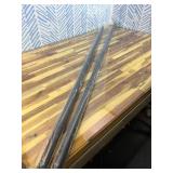 Ivilon Curtain Rods for Windows - Diamond Knurled End Cap, 1 inch Diameter, Telescoping Adjustable Curtain Rod, 72 to 144 Inches. Color Black