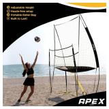 Retails for $144! Volleyball Training Net Equipment System - Sturdy, Adjustable, and Portable | Improve Accuracy, Technique, and Skills | Ideal for Indoor/Outdoor Use | Easy Assembly & Storage |