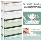 Rolling Storage Cart with 10 Large Drawers, Utility Cart with Wooden TableTop for Craft Organizers, Art Supply Storage, Home Office Organization, Cart with Wheels for Classroom, School, Green