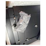 Retails for $140! ChooChoo Tall Bathroom Storage Cabinet with 6 Doors, Freestanding Floor Cabinet with Adjustable Shelves, Black Pantry Cabinet for Bathroom, Kitchen, Laundry Room