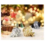 1 Inch Silver Double Curtain Rods for Windows 66 to 120 Inches(5.5-10ft), USFOOK Adjustable Heavy Duty Drapery Rods, Telescoping Dual Curtain Rod with Translucent Finials, Wall Mounted