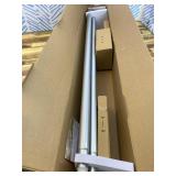 1 Inch Silver Double Curtain Rods for Windows 66 to 120 Inches(5.5-10ft), USFOOK Adjustable Heavy Duty Drapery Rods, Telescoping Dual Curtain Rod with Translucent Finials, Wall Mounted