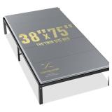 Bunkie Board Twin Size Bed Boards for Under Mattress 38"x75" - Heavy Duty Reinforced Wood Support Board with Anti-Sag Design, Fits Metal Frames/Platform Beds/Sleeper Sofas - Grey