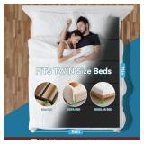 Bunkie Board Twin Size Bed Boards for Under Mattress 38"x75" - Heavy Duty Reinforced Wood Support Board with Anti-Sag Design, Fits Metal Frames/Platform Beds/Sleeper Sofas - Grey