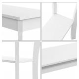 ChooChoo Narrow Console Table, Chic Accent Sofa Table, Entryway Table, White