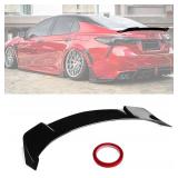 Rear Trunk Spoiler for Toyota Camry 2018-2024 Yofer V2 Style High Kick Spoiler Wing Lip (Glossy Black)