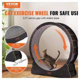 Retails for $136! VEVOR 43.3" Large Cat Treadmill Wheel for Indoor Cats, Cat Running Wheel with Detachable Carpet & Cat Teaser for Running/Walking/Training, Suitable for Most Cats