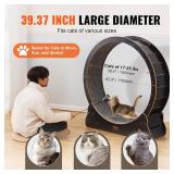 Retails for $136! VEVOR 43.3" Large Cat Treadmill Wheel for Indoor Cats, Cat Running Wheel with Detachable Carpet & Cat Teaser for Running/Walking/Training, Suitable for Most Cats