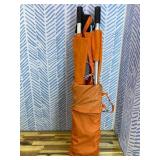 TrelaCo Folding Stretcher 84.3 x 21.3 x 5.4 Inch Aluminum Alloy Collapsible Gurney Stretcher Emergency Portable Stretcher with Heavy Duty Handles Rubber Feet for Ambulance Patient Transport, Orange