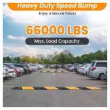 Speed Bumps for Road, 2 Pack 39.3" Rubber Speed Bumps, 2 Channel Total 78.7