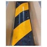 Speed Bumps for Road, 2 Pack 39.3" Rubber Speed Bumps, 2 Channel Total 78.7