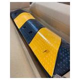 Speed Bumps for Road, 2 Pack 39.3" Rubber Speed Bumps, 2 Channel Total 78.7