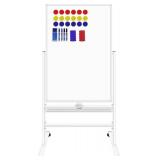 Retails for $103! H-Qprobd Magnetic Whiteboard Mobile Dry Erase Board with Stand 40"x28" Double Side Rolling Whiteboards on Wheels for Home, Office & School
