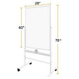 Retails for $103! H-Qprobd Magnetic Whiteboard Mobile Dry Erase Board with Stand 40"x28" Double Side Rolling Whiteboards on Wheels for Home, Office & School