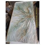 Retails for $170! Framed Canvas Prints Gold Line Poster Abstract Wall Ar Green Pictures Wall Decor 29"x 58" Modern Artwork Large Wall Decorations for Living Room Home