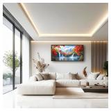 exroozy Autumn Waterfall Large Wall Art 30"x60"