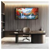 exroozy Autumn Waterfall Large Wall Art 30"x60"