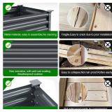 Land Guard Galvanized Raised Garden Bed with Legs, 48 24 32in Large Metal Elevated Raised Planter Box with Drainage Holes for Backyard, Patio, Balcony, 400lb Capacity(Grey)