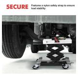 Retails for $159! Garvee 450 Lbs Capacity Low Profile Transmission Jack with Safety Straps, 7-23 Inch Lift Range, Heavy Duty Auto Repair Lifting Jack with 4 Wheels for for Smaller Vehicles, Black