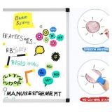 DUMOS Magnetic Whiteboard Kit for Wall 36" x 24", Dry Erase Board with 1 Dry Eraser, 2 Multicolor Markers and 4 Magnetic Pins, Reinforced Aluminum Frame