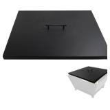 Retails for $139! Fire Pit Burner Lid 34" x 34" Square Drop-in Burner Pan Firepit Cover Multiple Sizes and Shapes Available Alloy Steel