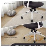 Kuyal Office Chair Mat for Carpet, 32x48 Clear Heavy Duty Computer Chair Mat, Under Desk Protector Carpeted Floors Mat, Easy Chair Movement,Ship Flat