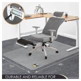 Kuyal Office Chair Mat for Carpet, 32x48 Clear Heavy Duty Computer Chair Mat, Under Desk Protector Carpeted Floors Mat, Easy Chair Movement,Ship Flat