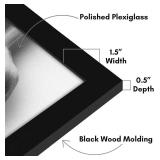 Americanflat 12x20 Picture Frame with Polished Plexiglass - Black Picture Frame - Wide Photo Frames Made of Engineered Wood for Vertical or Horizontal Wall Display - Epic Collection - Black