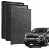 2-Pack Oil Drip Pan for Under Car 35.4"x23.6"x0.8" Flexible Oil Trays with Felt Mat, Reusable Car Oil Drain Pan, Heat Resistant Garage Catcher for Auto & Home Floor Protection