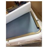 LOAAO 20 X30 Gold Bathroom Mirror, Rounded Rectangle Gold Frame Mirror, Brushed Gold Bathroom Vanity Mirror Wall-Mounted, Anti-Rust, Hangs Horizontally or Vertically