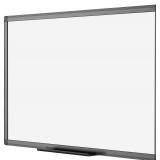 VIZ-PRO Magnetic Dry Erase White Board, 36 X 24 Inches, Black Aluminium Frame