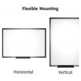 VIZ-PRO Magnetic Dry Erase White Board, 36 X 24 Inches, Black Aluminium Frame