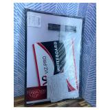 VIZ-PRO Magnetic Dry Erase White Board, 36 X 24 Inches, Black Aluminium Frame