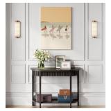 Retails for $140! Black Entryway Table 2 Tier Console Table for Entryway Half Moon Entrance Table Wood Hallway Table Front Entry Table for Living Room, Hallway, Foyer
