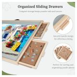 1500 Pieces 2-in-1 Tilting & Rotating Puzzle Board, Portable Puzzle Table with 4 Drawers Cover,34.25" x 25.2"