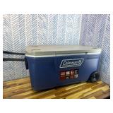 Retails for $114! Coleman 316 Series Insulated Portable Cooler with Heavy Duty Wheels, Leak-Proof Wheeled Cooler, 100+ Can Capacity, Ideal for Tailgating, Camping, Beach, Sports and More