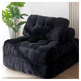 Retails for $120! MAXYOYO Folding Sofa Bed, Convertible Sleeper Chair with Pillow Foldable Mattress with Back Support, Portable Fold Out Chair Bed Comfy Floor Sofa Lounge for Living Room Bedroom