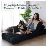 Retails for $120! MAXYOYO Folding Sofa Bed, Convertible Sleeper Chair with Pillow Foldable Mattress with Back Support, Portable Fold Out Chair Bed Comfy Floor Sofa Lounge for Living Room Bedroom