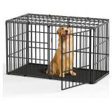 Retails for $130! Pawaboo Heavy Duty Dog Crate, 56 inch Indestructible Dog Cage with Mat, Thickened Anti-bite Dog Kennel, Metal Dog Playpen with Secure Top, Outdoor and Indoor Pet Cage Crate with Lock
