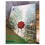 Diathou Art Hand-painted Landscape Oil Painting Contemporary Abstract Vertical Canvas Frame wall Art Living room Bedroom wall Decoration 47x23 Inches