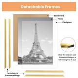 upsimples 24x36 Poster Frame Gold 1 Pack, Scratch-Proof Picture Frames 24 x 36 for Photo Gallery - Slide-In Strips, Horizontal or Vertical Wall Mounting