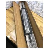 12Pack Wrought Iron Balusters 44 Inches Deck Balusters Combine 1/2" Square Plain Bar Balusters with Single Rectangle Metal Balusters Hollow Satin Black, GRMIKBU GB04