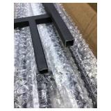 12Pack Wrought Iron Balusters 44 Inches Deck Balusters Combine 1/2" Square Plain Bar Balusters with Single Rectangle Metal Balusters Hollow Satin Black, GRMIKBU GB04