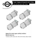 Trailer Gate Lift Assist (Upgrade), 2-Sided Trailer Tailgate Lift Assist Kit, Compatible with Utility Trailer Ramp and Tailgate, w/ 12 to 24 Inch Height Side Rail, 4 to 6 Feet Height Ramp, w/Spring