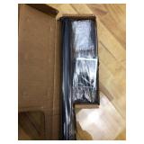 Ivilon Drapery Window Curtain Rod - End Cap Style Design 1 Inch Pole. 48 to 86 Inch Color Black