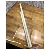 Ivilon Square Designed Style Window Side Curtain Rod, 1 1/8 inch Diameter. 16 to 28 Inch - Ivory/White