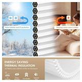 LazBlinds No Tools No Drill Cordless Cellular Shades, Light Filtering Honeycomb Shades for Home, Thermal Insulation Blinds for Windows, 19" W x 36" H, White