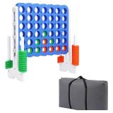 SDADI Jumbo 4 in a Row Game, 4-to-Score Giant Game Set with Adjustable Height (2.5-3.5 FT) for Kids & Adults, Indoor/Outdoor Connect Game with Quick-Release Slider, Perfect for Family and Party Games