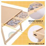 Yacona Puzzle Board 1500 Pieces,34.3 x 26 Jigsaw Puzzle Table with 4 Drawers and Cover,Portable Board Game Table with Folding Legs for Adults and Teens with No Installation Required