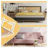 Yacona Puzzle Board 1500 Pieces,34.3 x 26 Jigsaw Puzzle Table with 4 Drawers and Cover,Portable Board Game Table with Folding Legs for Adults and Teens with No Installation Required